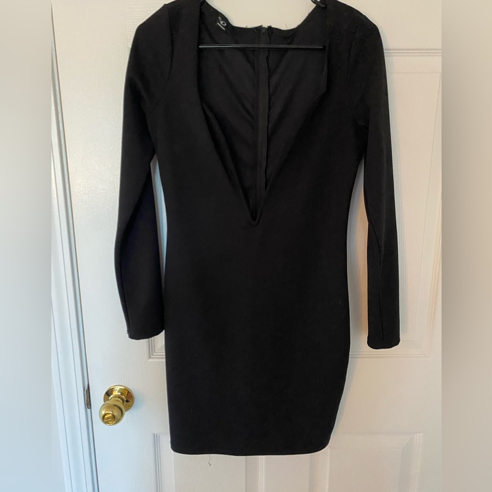 Plunging V neckline LBD